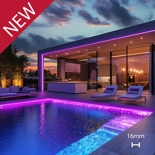 Neon-Line T Swim, is a Flexible Top-Bending Luminaire For Use In and Around Swimming Pools.